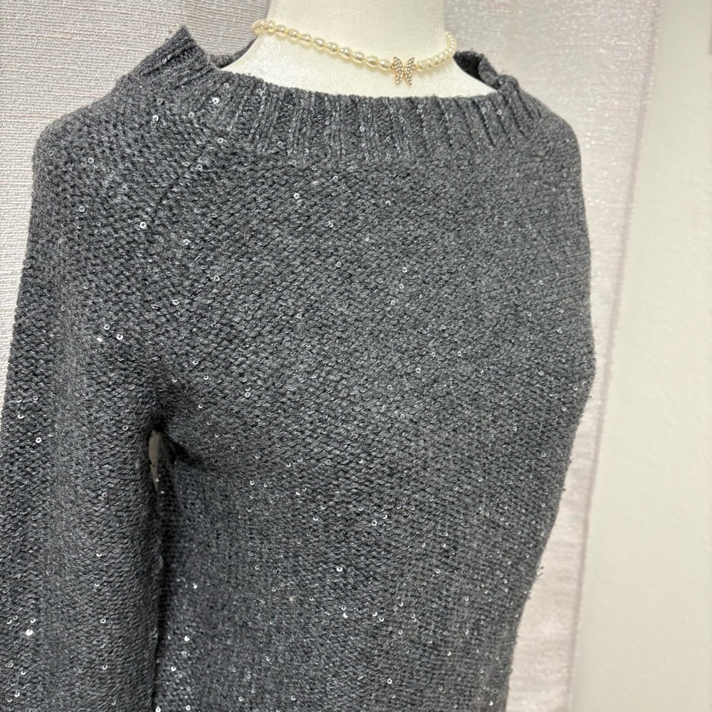 Talbots Gray Sequin Pullover
Women’s Crew Neck Wool Blend Sweater Size Small - Picture 4 of 14